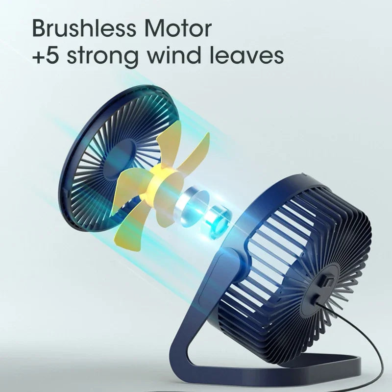 Desk Usb Fan Small Fan 5V 2.5W 5 Inches Blades Electric Mini Fan Table Silent Portable Wind Home Appliances